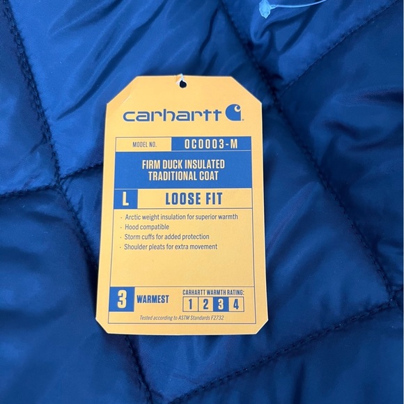 NWT Carhartt C003 Loose Fit Firm Duck Insulated Traditional Coat, Brown, 2XL - Picture 13 of 14